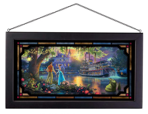 The Princess and the Frog - Framed Glass Art By Thomas Kinkade
