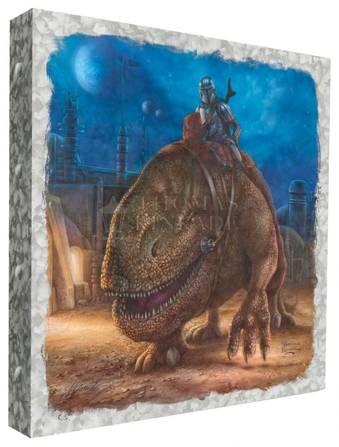 Chapter 5 Mando returns to town on a Dewback to rescue Grogu from his former partner turned adversary. Metal Box Art
