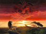 Remeber Who You Are by Rodel Gonzalez.  The grown Simba receives a spirtual horizon message from his father
