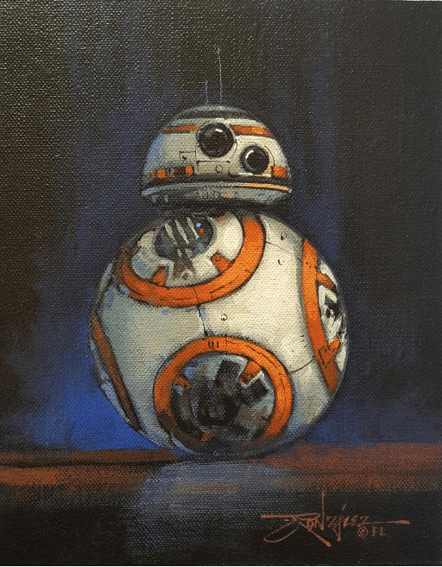 A beautiful portrait of BB-8, the Rebel Alliance's astromesh.