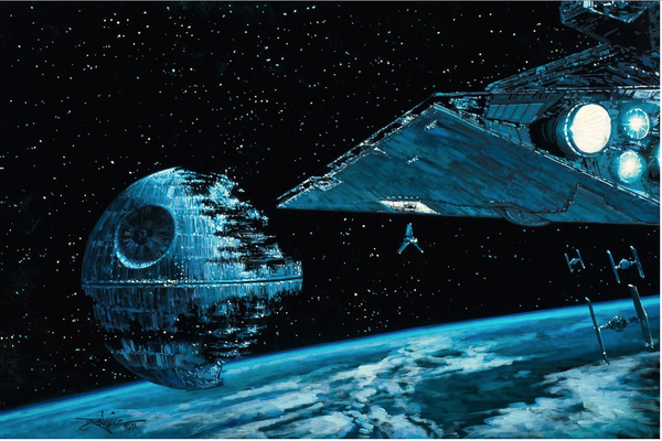 The Empire - AT-AT Death Star outlet Giclee Print on Canvas