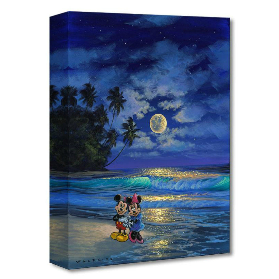 Romance Under the Moonlight by Walfrido Garcia  Mickey and Minnie taking a romance midnight stroll under the moonlight.