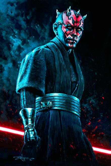 Portrait of Darth Maul, one of several Sith Lords in the galaxy. 