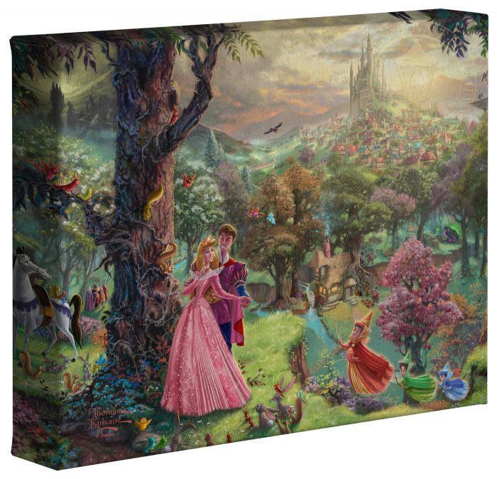 Prince Phillip holds his awakened beauty Aurora - Sleeping Beauty . 8x10