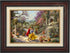Snow White and the Prince dancing in the courtyard, accompanied by the Seven Dwarfs - Burl Frame