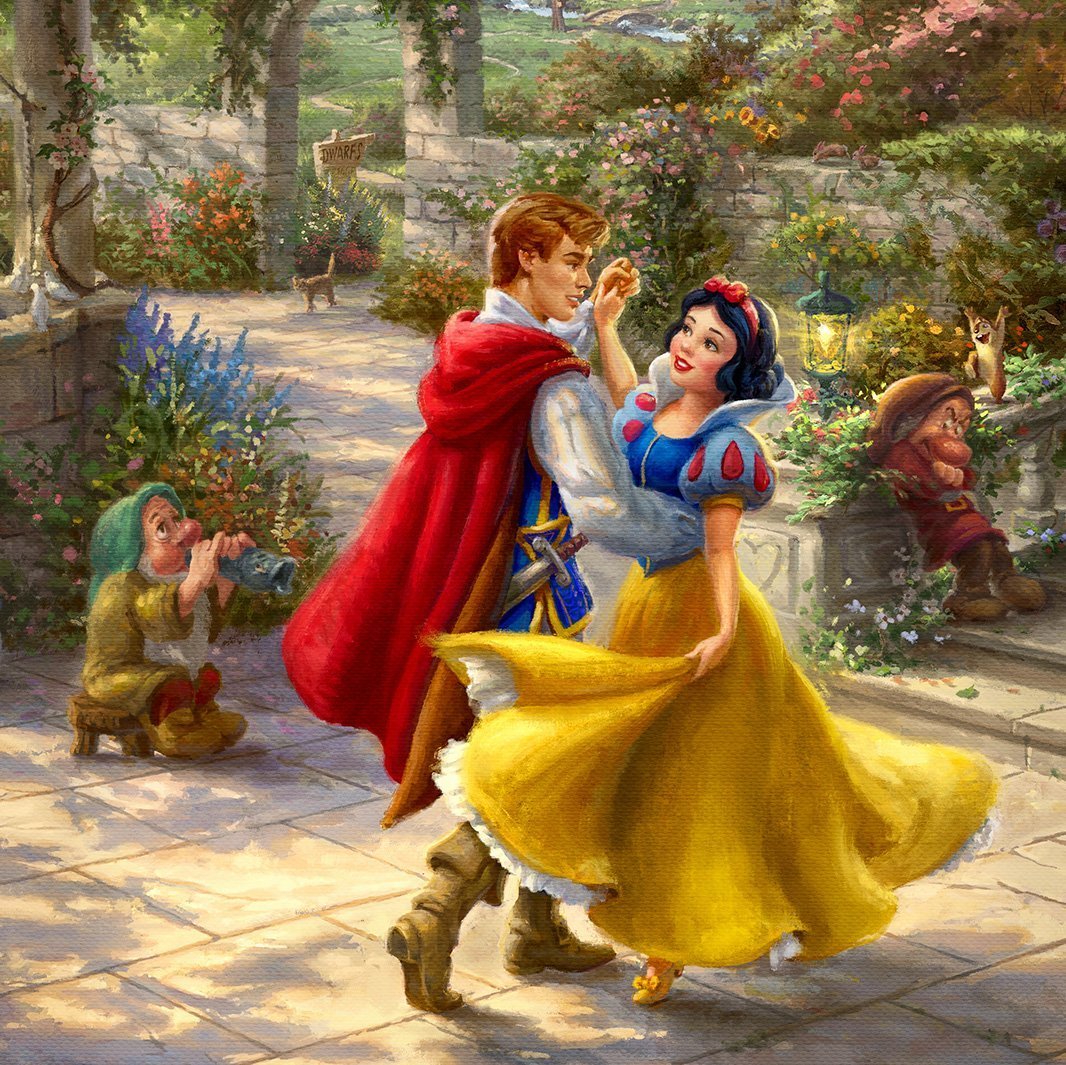Snow White and the  Prince dancing- closeup