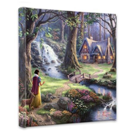 Snow White comes upon the small cottage hidden within the forest. 14x14