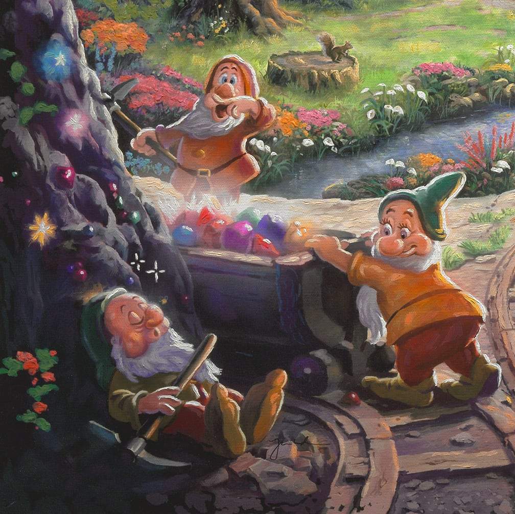 Snow White and the Seven Dwarfs - Limited Edition Paper By Thomas Kinkade  Studios – Disney Art On Main Street