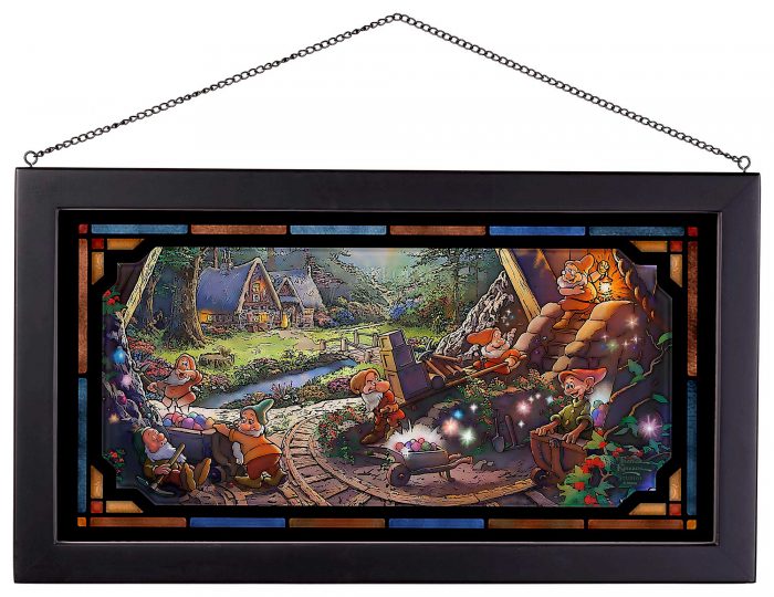 Snow White and the Seven Dwarfs - Framed Glass Art