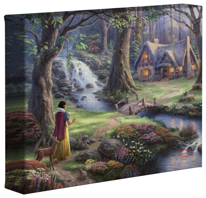 Snow White comes upon the small cottage hidden within the forest. 8x10
