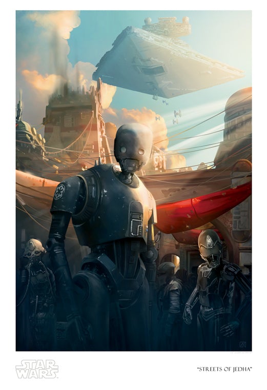 K-2SO android out on the streets of Jeha, the Holy City - Paper