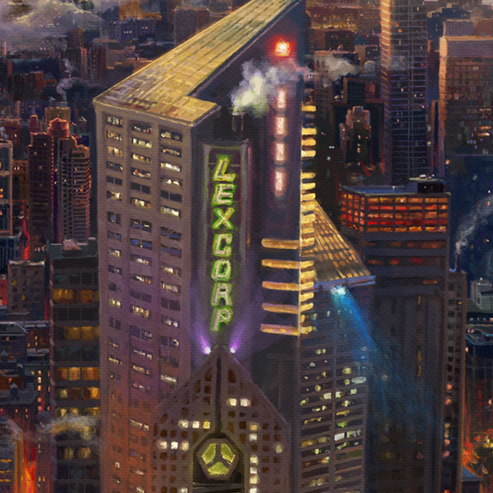 Major innovators LexCorp and S.T.A.R. Laboratories call Metropolis home, making technology and the sciences the heart of Metropolis' economy - Closeup