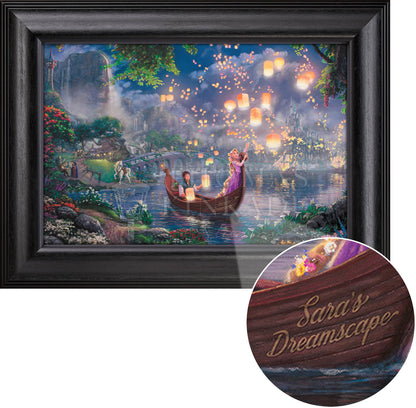 Rapunzel and Flynn as they boat together on her 18th birthday.  Satin Black  - Frame