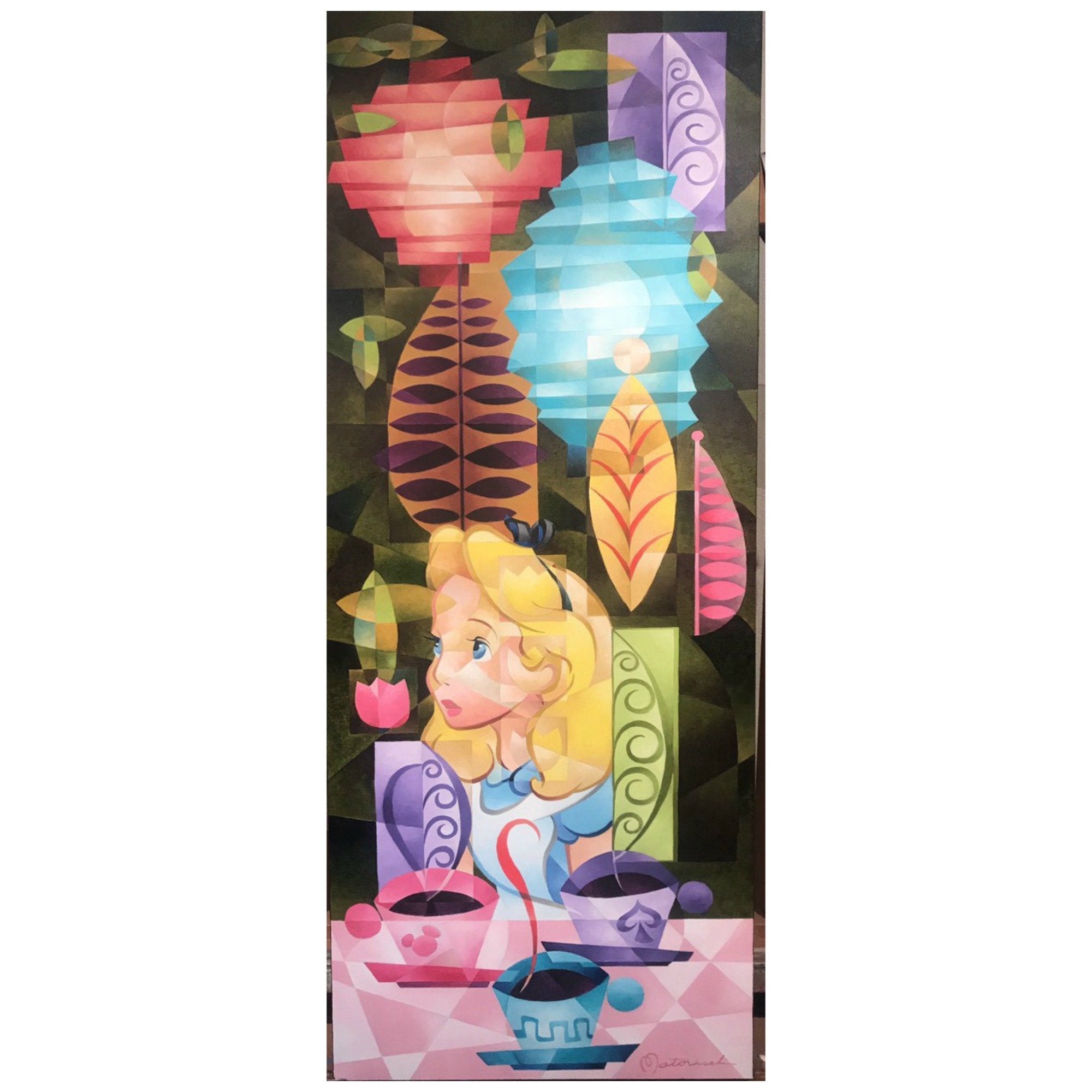 Tea for Three by Rob Kaz.  Alice awaits the for the tea party guest to arrive. Inspired by Disney's movie film "Alice in Wonderland" a storybook tale.