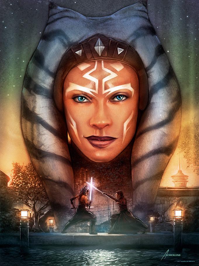 Star Wars The Mandalorian inspired print featuring Ahsoka Tano.