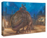 Chapter 5 Mando returns to town on a Dewback to rescue Grogu from his former partner turned adversary.  Gallery Wrap  Canvas