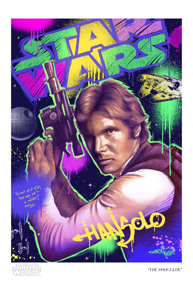 Star Wars-inspired print featuring Han Solo.