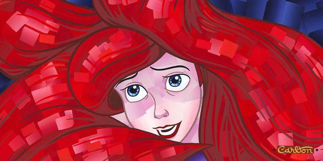 Ariel's flowing red hair