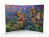 Flynn and Rapunzel swing free from the tower curved print 