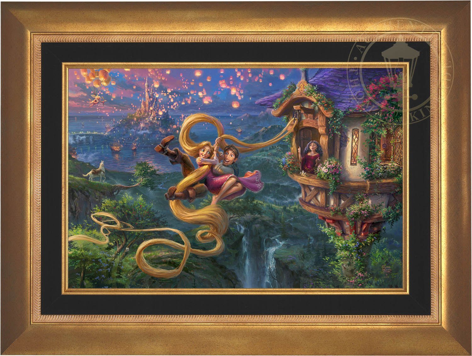 Decor Art Canvas Print, Oil Painting Tangled, complex story, Rapunzel  ，16x20