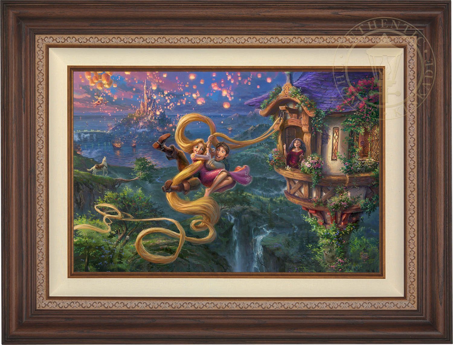 Mother Gothel watches from the tower&