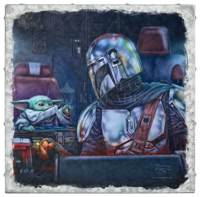 Mando and Grogu on the Razor Crest. 14x14