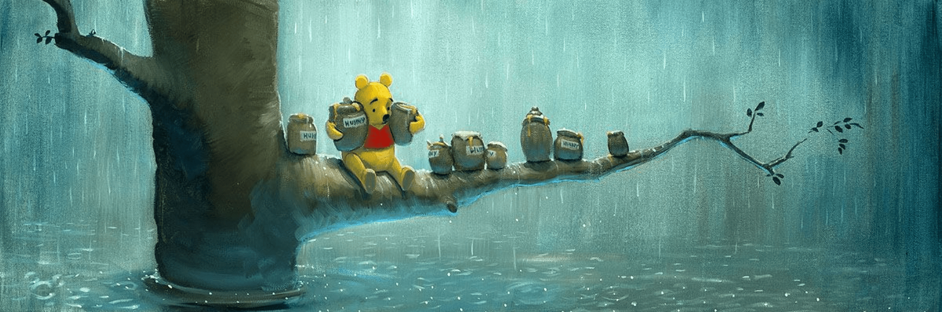 8X10 Winnie the Pooh canvas painting - Crazyheiferartwork - Paintings &  Prints, Abstract, Figurative - ArtPal