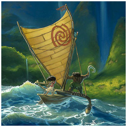 Closeup - Moana and Maui the legendary demigod 