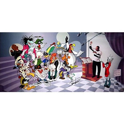 Feature composer Quincy Jones and the Looney Tune chore gang.