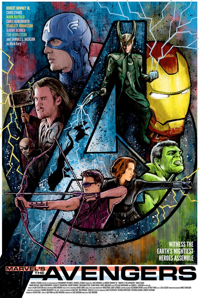 Marvel Avengers inspired artwork.