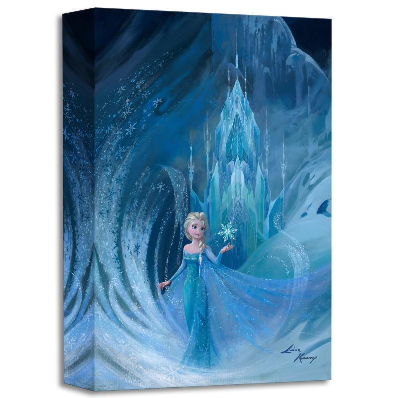 Elsa in her ice castle.