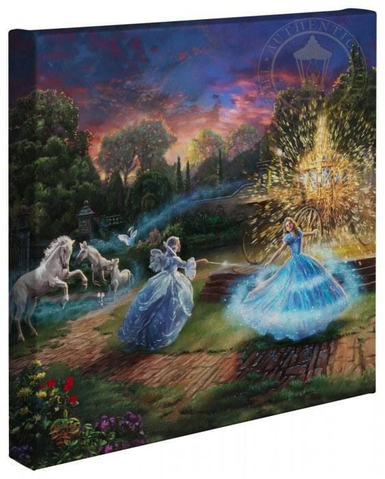 The fairy godmother grants Cinderella her wish, an enchanted transformation, her flight from discovery at the King's ball or her time in love with the prince of her dreams.