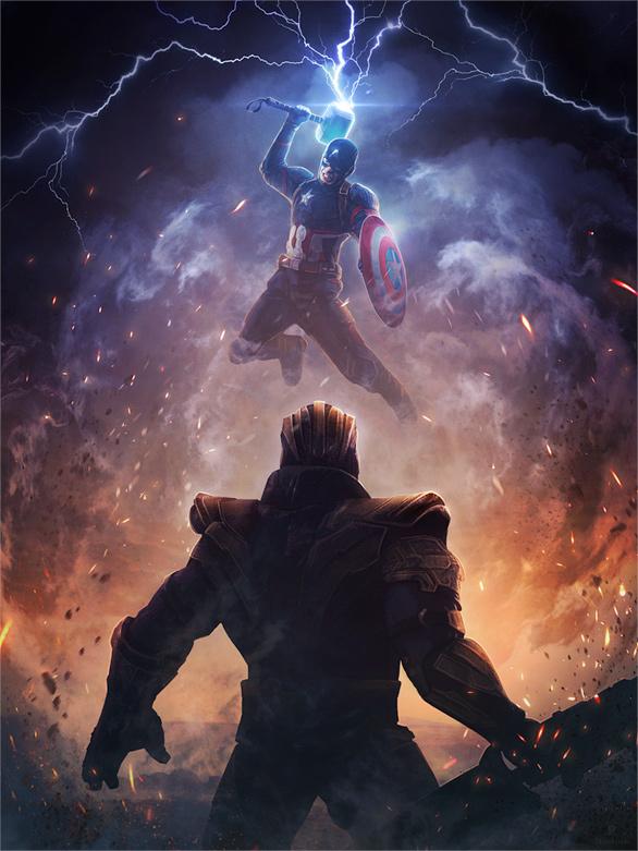 Captain America and Thanos - Avengers: Endgame inspired print. - Canvas