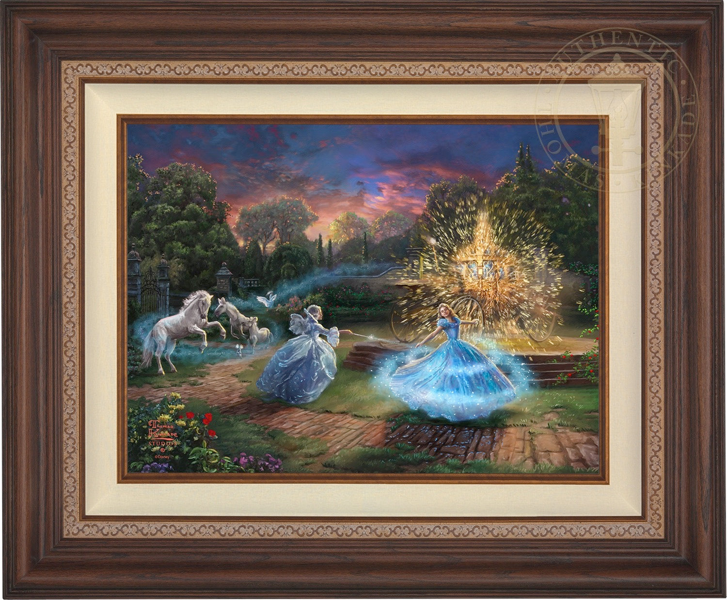 ART SALE Thomas Kinkade Original Lithograph Signed sale and Gilt Framed